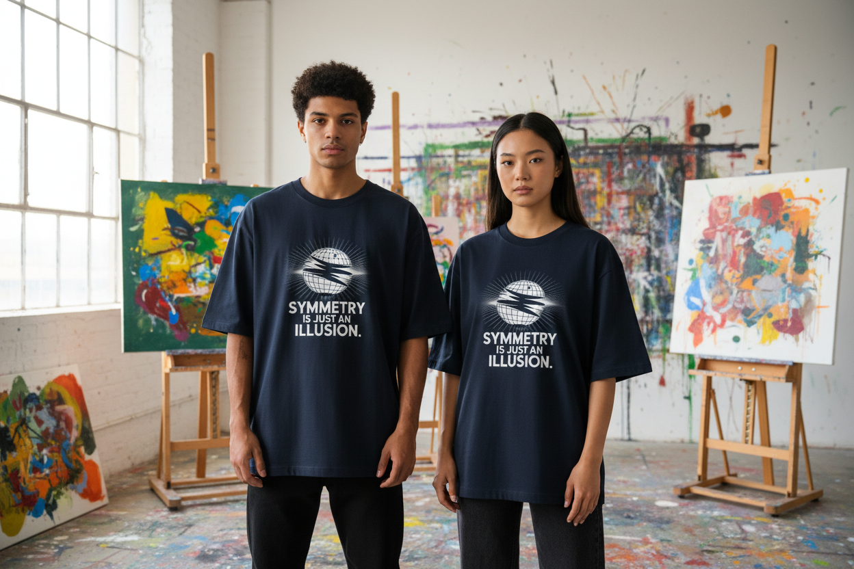 NEBULYN™ SYMMETRY IS JUST AN ILLUSION - Oversized Fit T-Shirt
