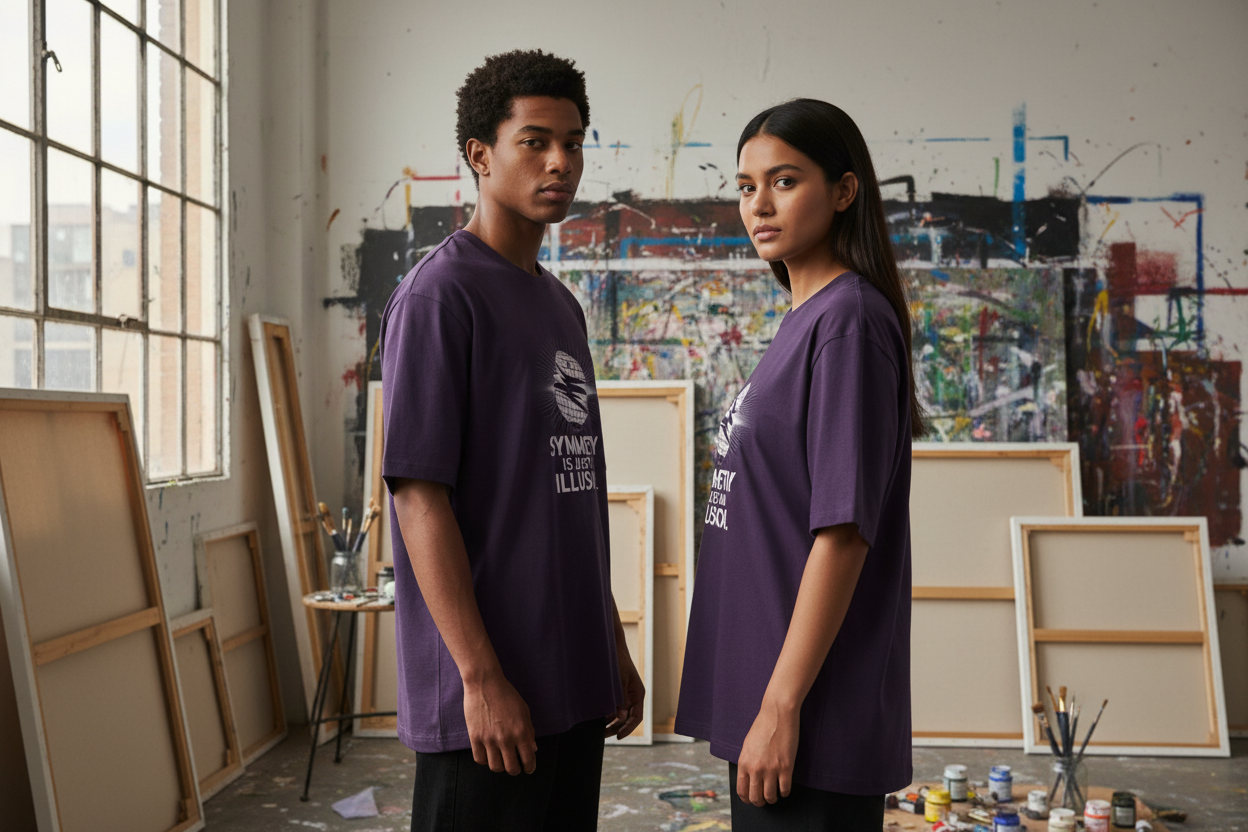 NEBULYN™ SYMMETRY IS JUST AN ILLUSION - Oversized Fit T-Shirt