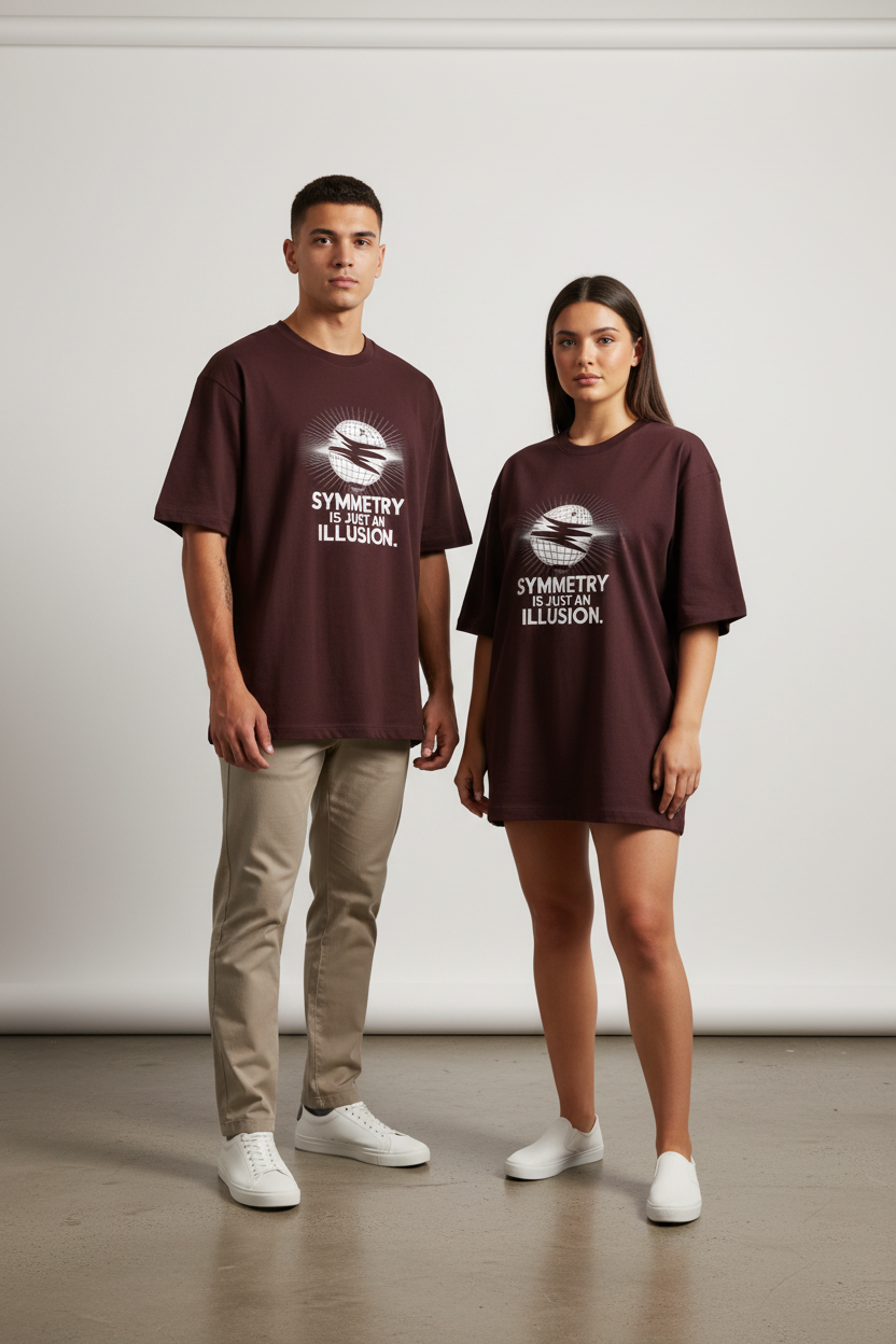 NEBULYN™ SYMMETRY IS JUST AN ILLUSION - Oversized Fit T-Shirt