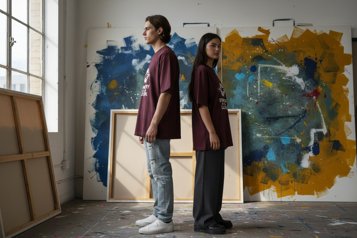 NEBULYN™ SYMMETRY IS JUST AN ILLUSION - Oversized Fit T-Shirt