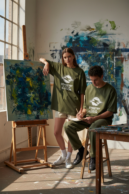 NEBULYN™ SYMMETRY IS JUST AN ILLUSION - Oversized Fit T-Shirt