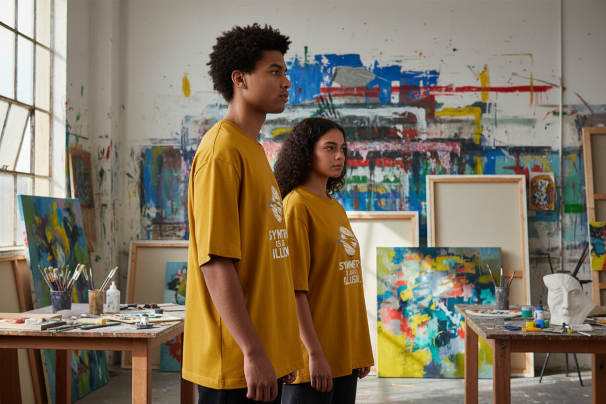 NEBULYN™ SYMMETRY IS JUST AN ILLUSION - Oversized Fit T-Shirt