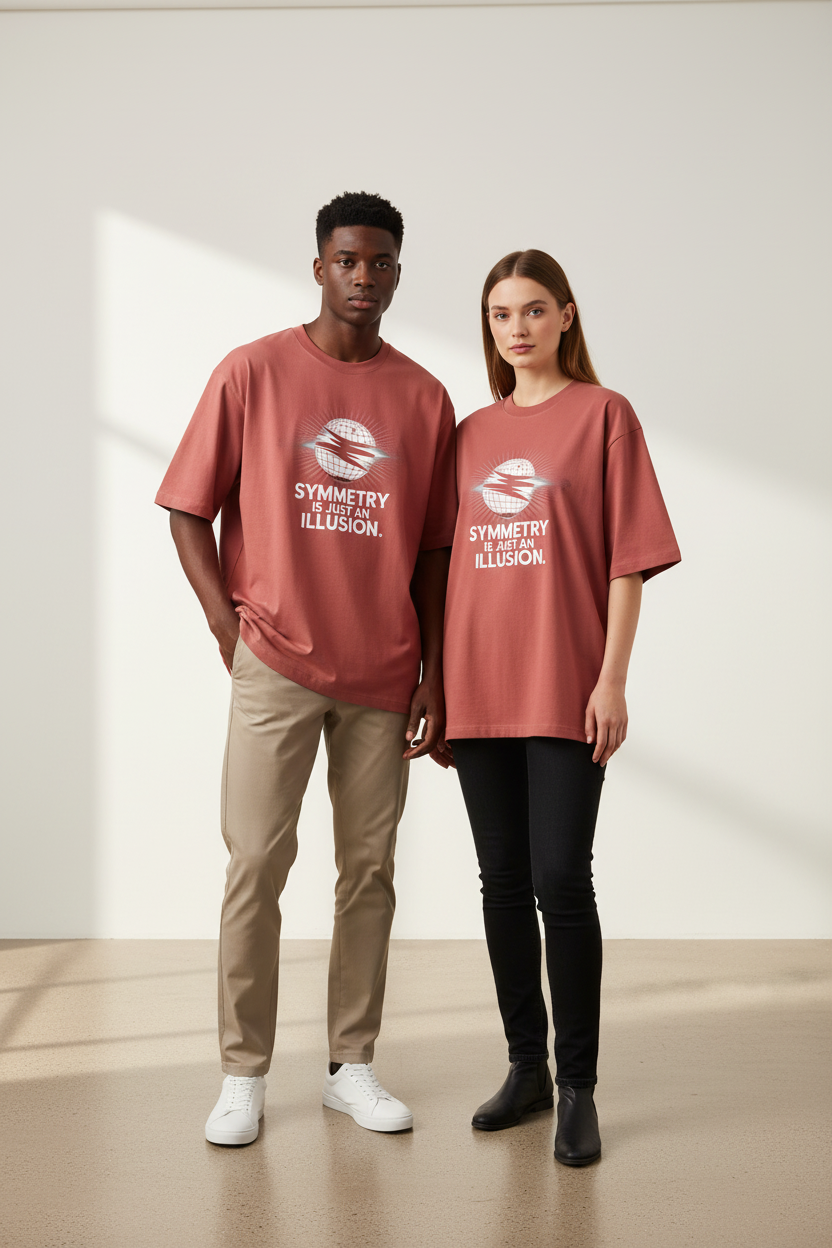 NEBULYN™ SYMMETRY IS JUST AN ILLUSION - Oversized Fit T-Shirt