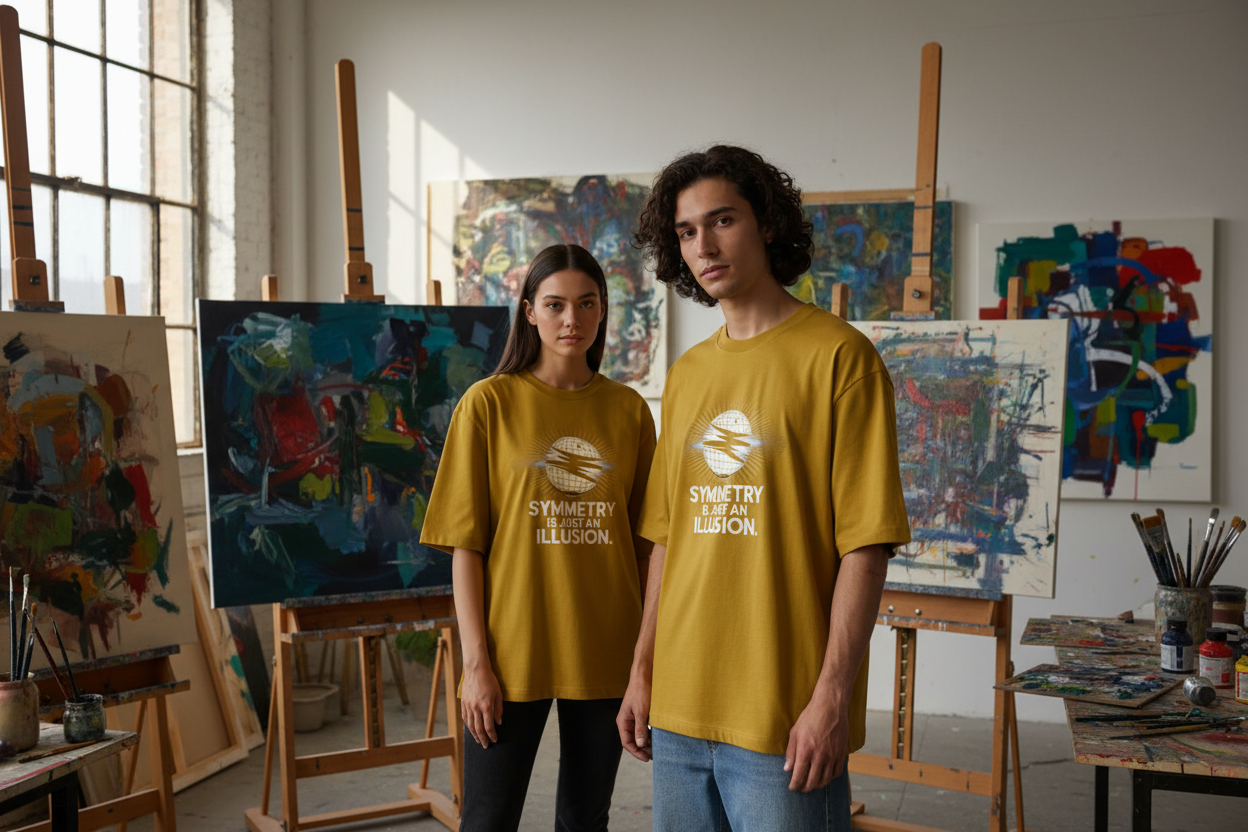NEBULYN™ SYMMETRY IS JUST AN ILLUSION - Oversized Fit T-Shirt