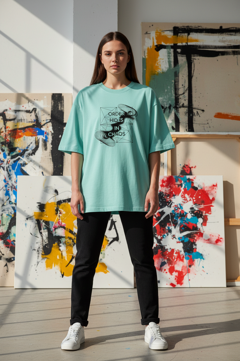 NEBULYN™ ORDER HIDES IN CHAOS - Oversized Fit T-Shirt